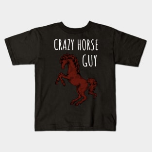 Crazy Horse Guy Kids T-Shirt